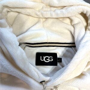Ugg white Sherpa hoodie. Size large